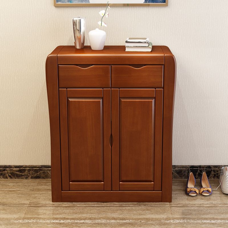 Mid-Century Modern Accent Cabinet with Doors and Drawers Cabinet