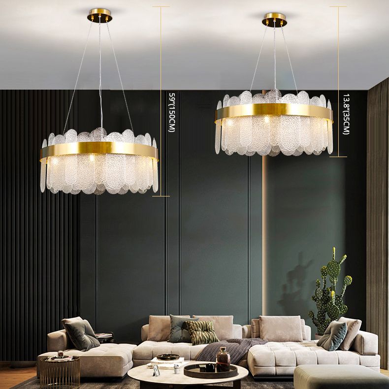 Simplicidad moderna Tambre de tambor lámpara de estar de múltiples luces múltiples accesorio de iluminación de sala de estar