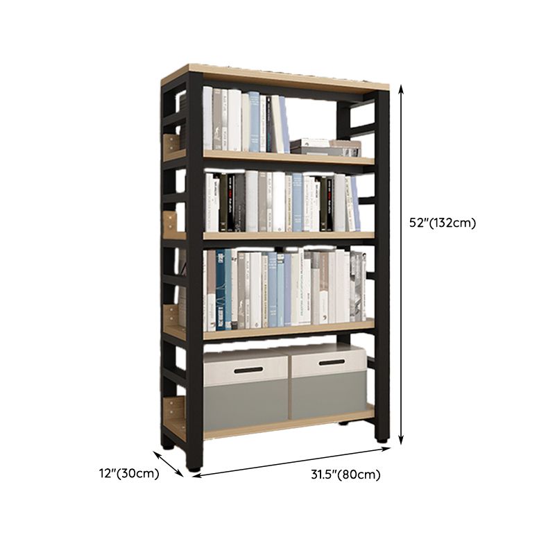Scandinavian Open Back Shelf Bookcase Shelves Included for Home Office