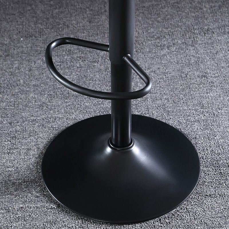 Modern Backrest Rotatable Counter Stool Iron Bar Stool with Cushion and Pedal