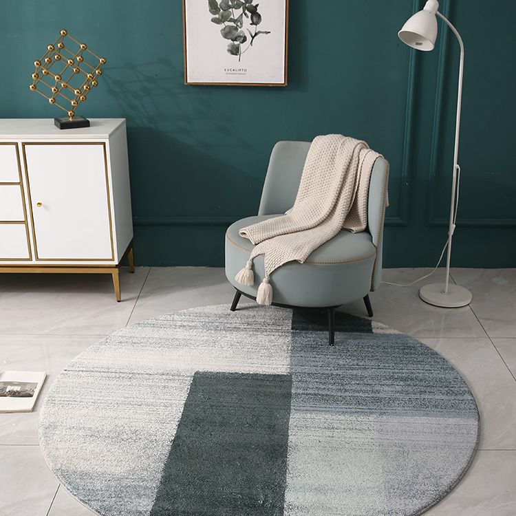 Beige Modern Area Rug Polyester Geometric Print Rug Anti-Slip Washable Rug for Living Room