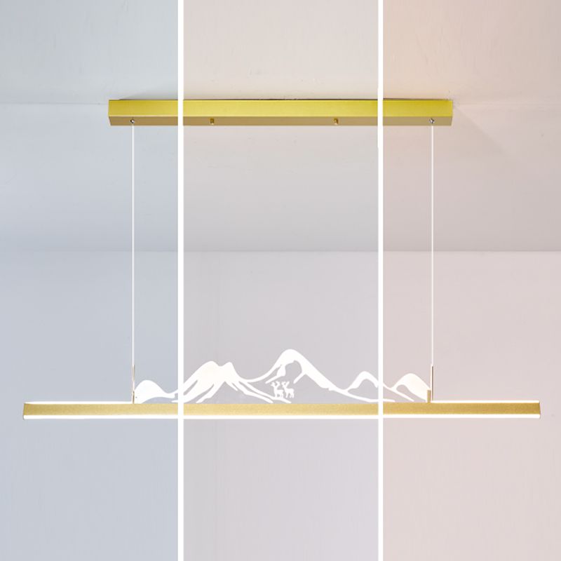 Modern Dining Chandelier Light Modern Rectangle Pendant Lamp Fixture for Dining Room