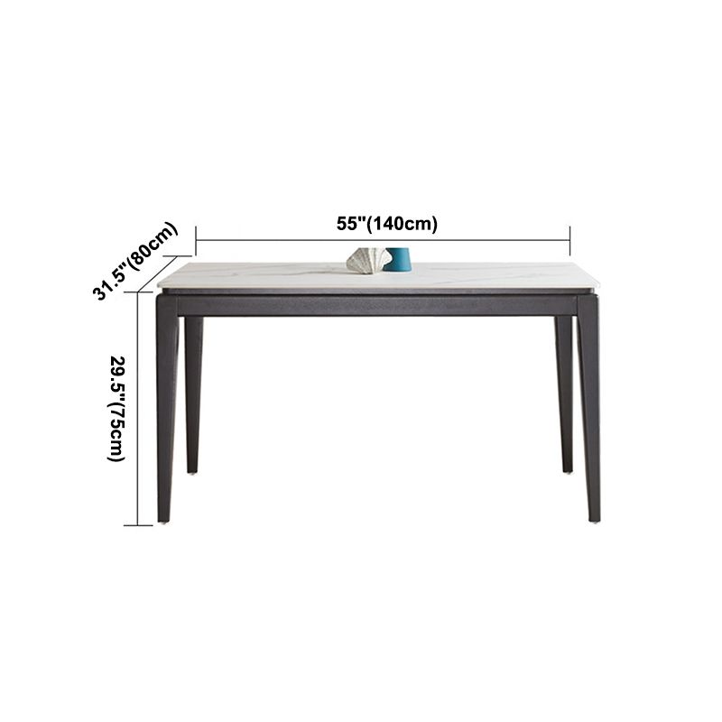 Sintered Stone Top Rectangle Table for Restaurant Kitchen Table with 4 Legs
