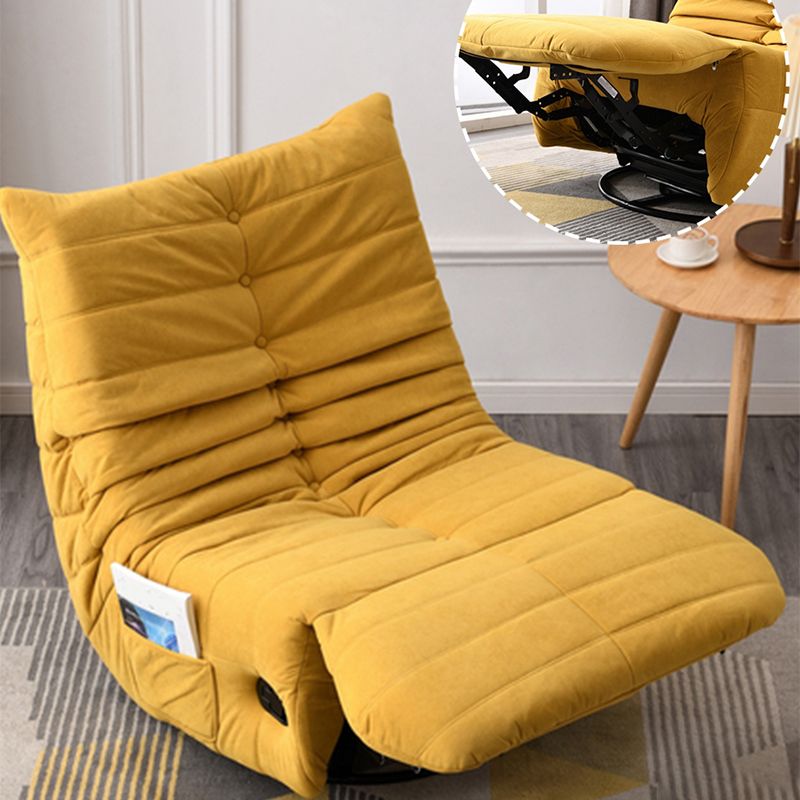 34.6"Wide Swivel Slipper Chair, Tight Back Armless Single Chair for Bedroom