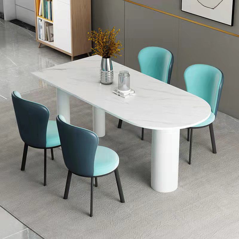 Metal Modern Free Form Table Sintered Stone Table with 3 Legs