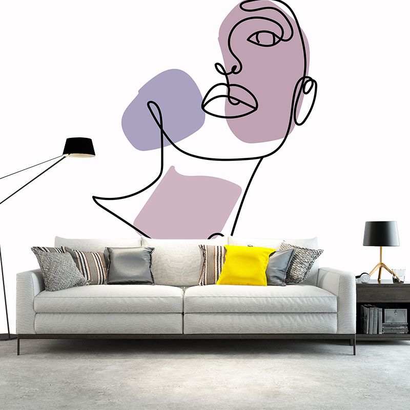 Art Pattern Mildew Horizontalt Illustration Wall Mural for Living Room