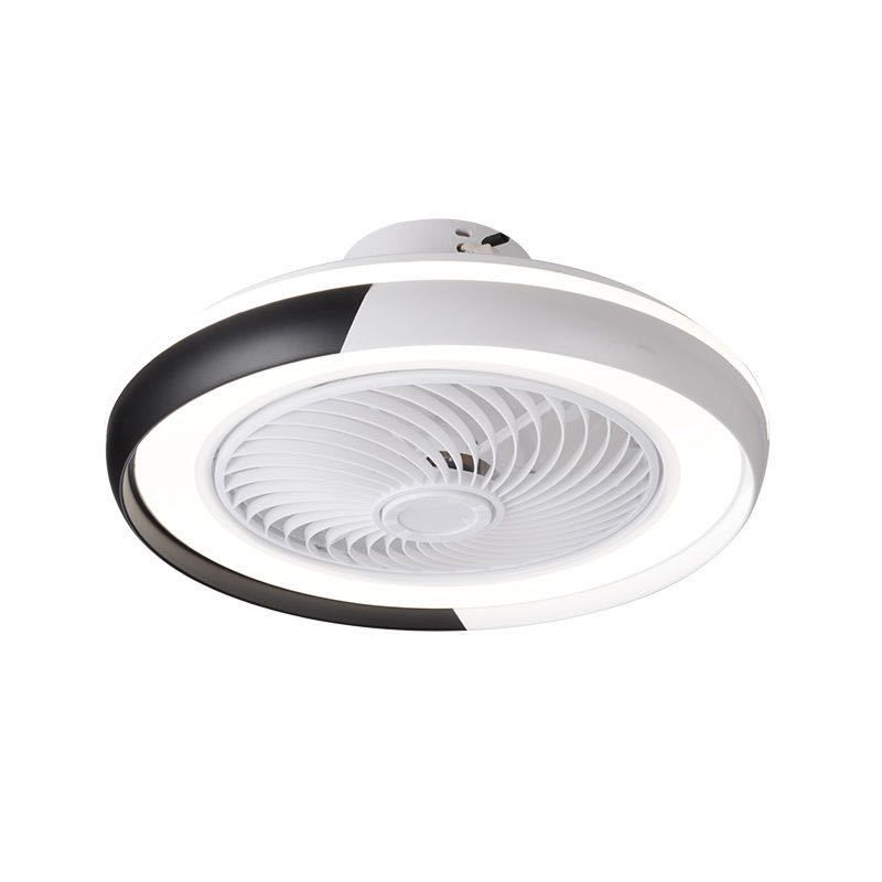 19,5 "breite Macaron Runde 5 Klingen Deckenventilator Lampe Acryl Kinder Schlafzimmer LED Semi Flush Light, Fernbedienung