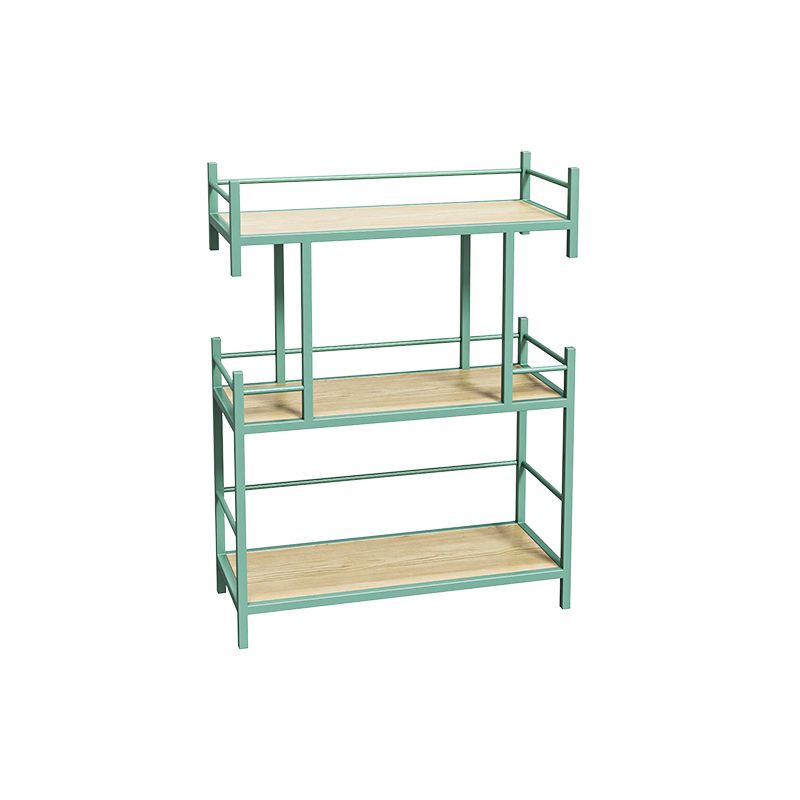 Open Back Metal Bookshelf Scandinavian Style Bookcase for Home Office Study Room