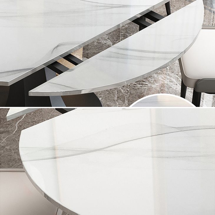 Mesa de comedor redonda Simplicity, mesa de piedra sinterizada con base de pedestal