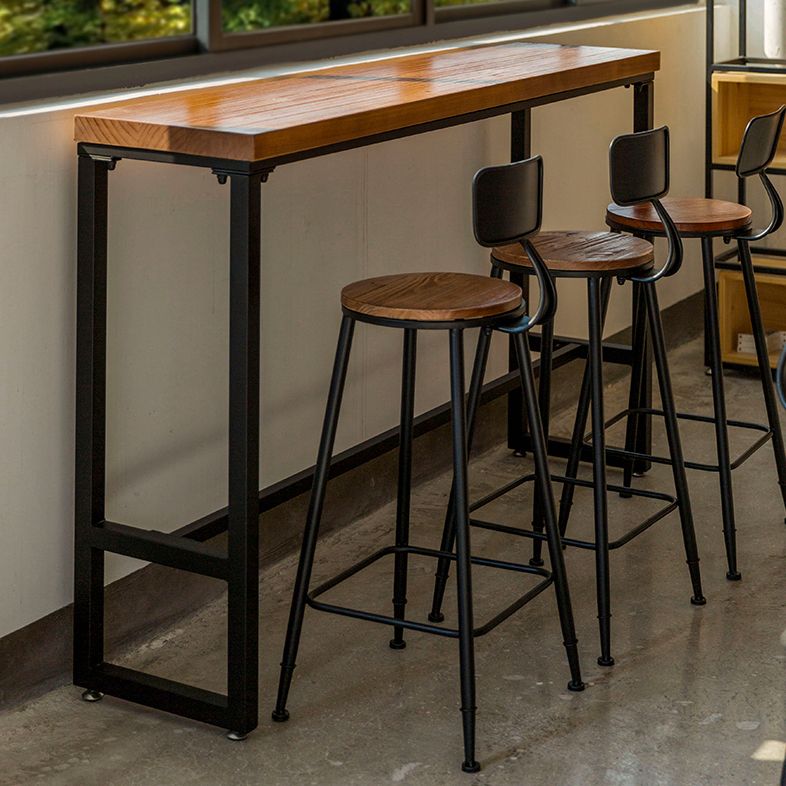 Metal Dining Stools Contemporary Armless Bar Stools with Footrest