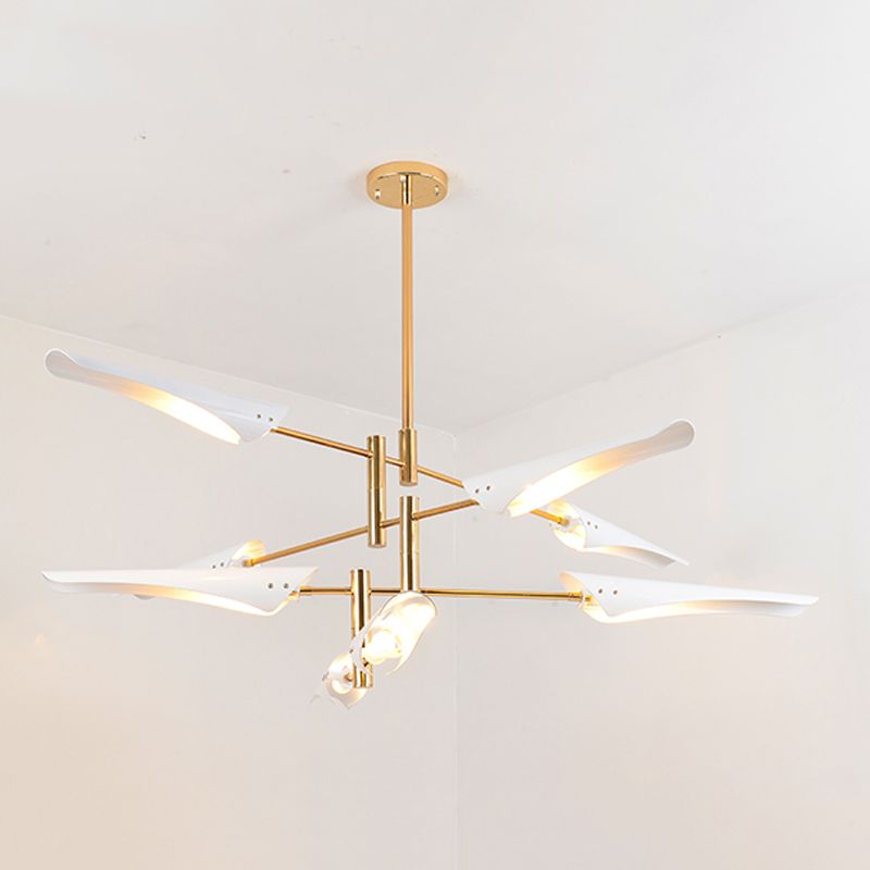 Modern Style Metal Chandelier Light Plane Shade Pendant Light for Living Room