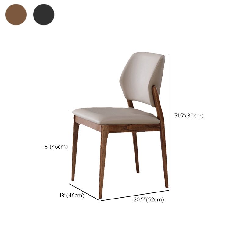 Industrial Upholstered Armless Chair Dining Room Open Back Dining Chair