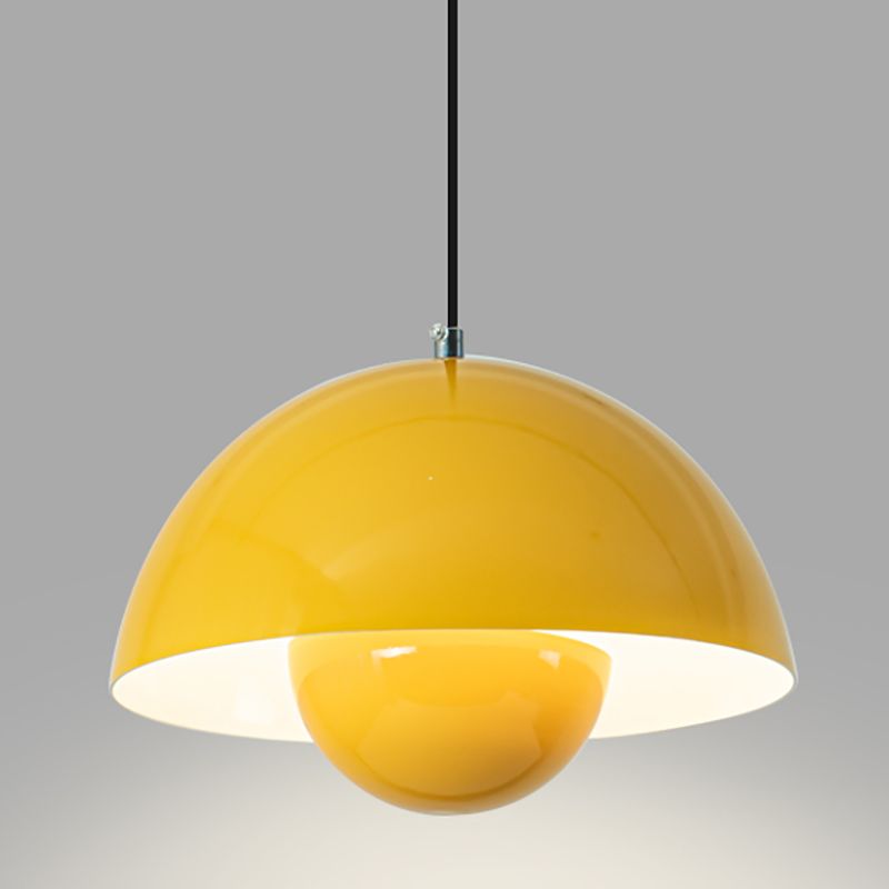 Modern Bud Shape Pendant Light Aluminum Colorful Hanging Pendant for Living Room