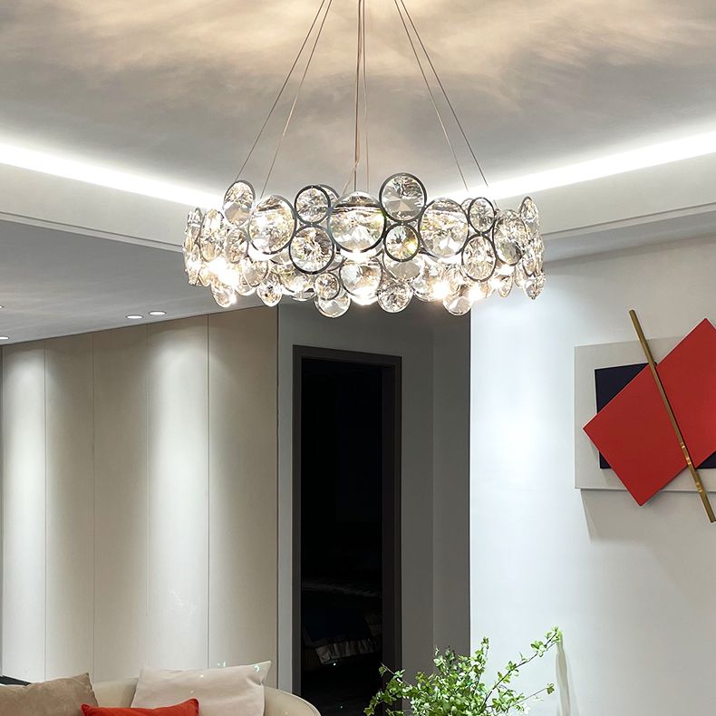 Bubbles Shape Crystal Chandelier Light Modern Style Dining Room Pendant Light