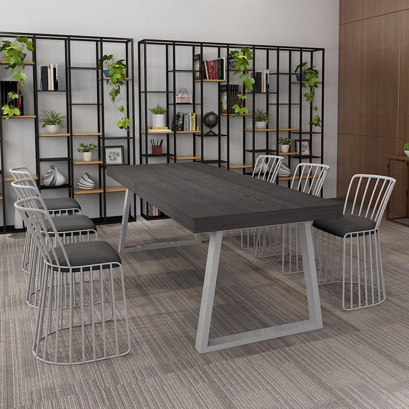Industrial Style Pine Solid Wood Dining Table Sled Base Dining Room Collection