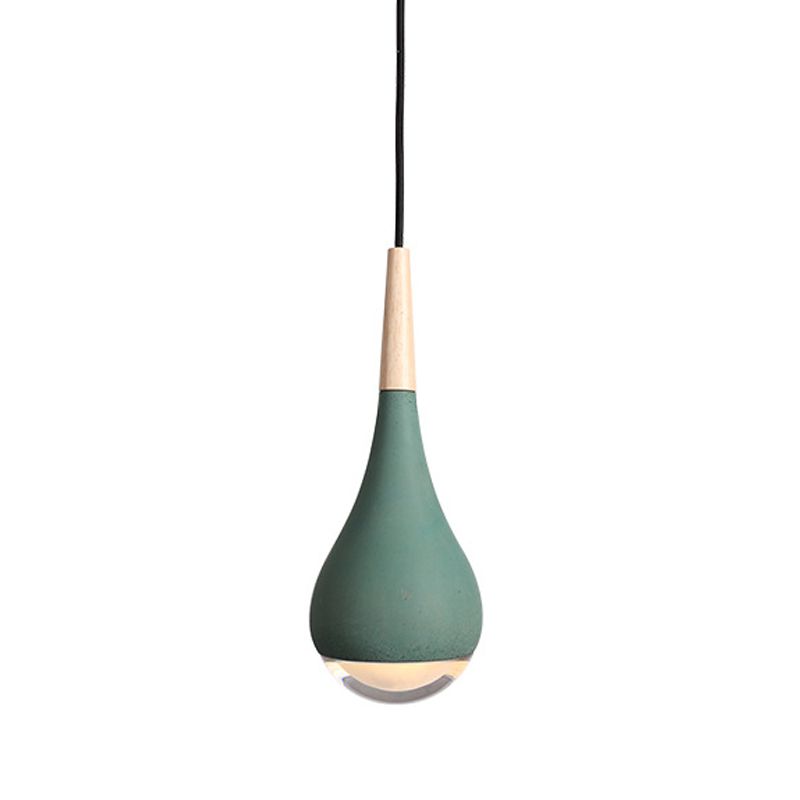 Moderner Stil Teardrop Schatten hängende leichte Zement 1 hängende Lampe für das Restaurant