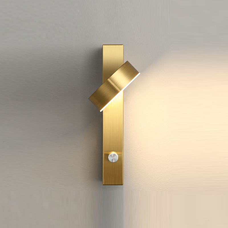 Modern Aluminum Rotatable Wall Light Geometric 8.5" High LED Wall Sconce for Bedroom