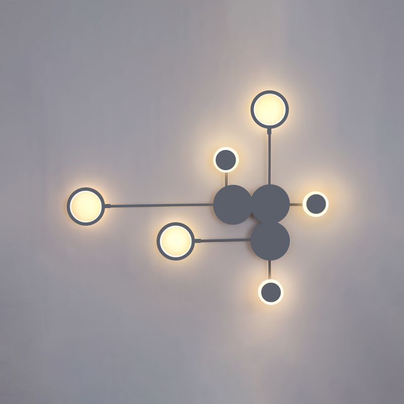 Sputnik Wall Sconce Postmodern Metal 6-Head Living Room Wall Mounted Light