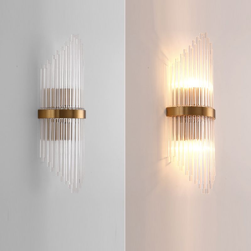 1/2 Heads Postmodern Wall Sconce Crystal Sconce Light Fixture for Living Room Bedroom