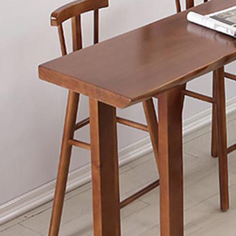 Contemporary Pub Set 1/2/3/5 Pcs Solid Wood Bar Table and Stools