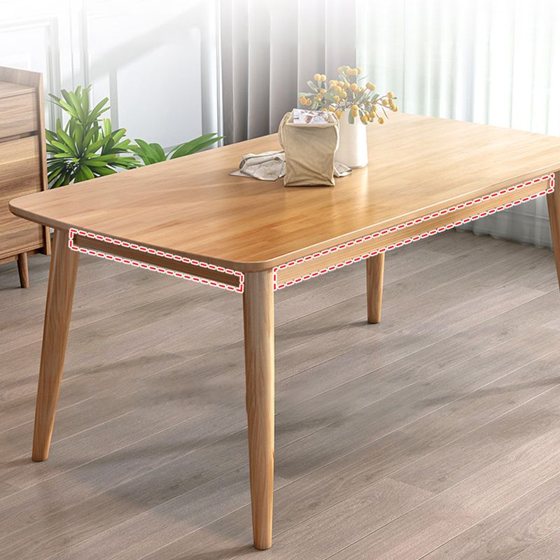 Minimalistischer Stil Massivholz Top Esstisch Set von Rechteckform Formales Esnette Set