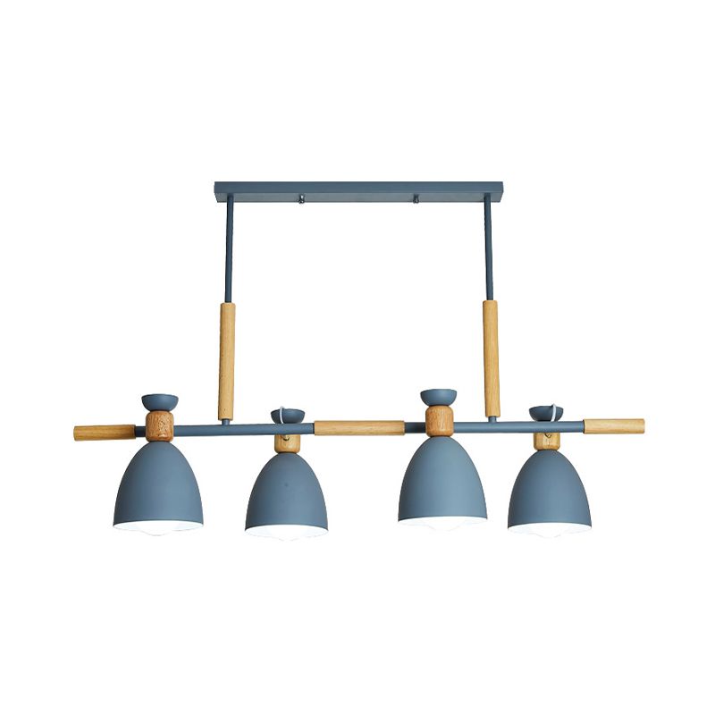 Contemporary Island Light Macaroon Metal Pendant Lighting Fixture for Dining Room