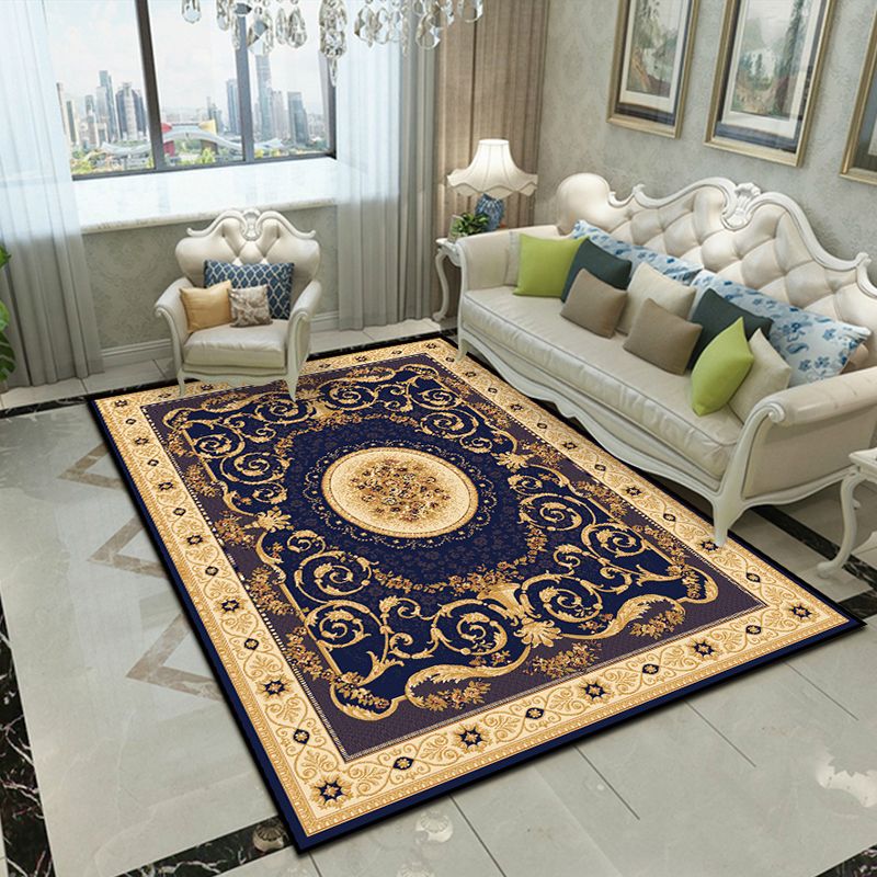 Red Modern Rug Blended Graphic Rug Stain Resistant Area Rug for Home Decor