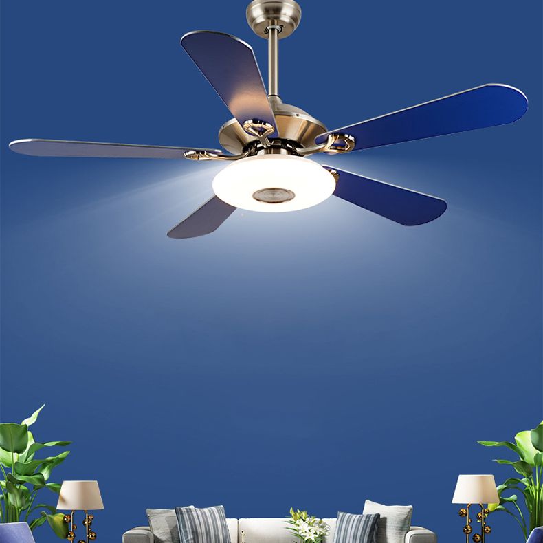 Aparte de la lámpara de ventilador colgante de azul marino estilo Mediterráneo LED acrílico LED Semi Flush Light