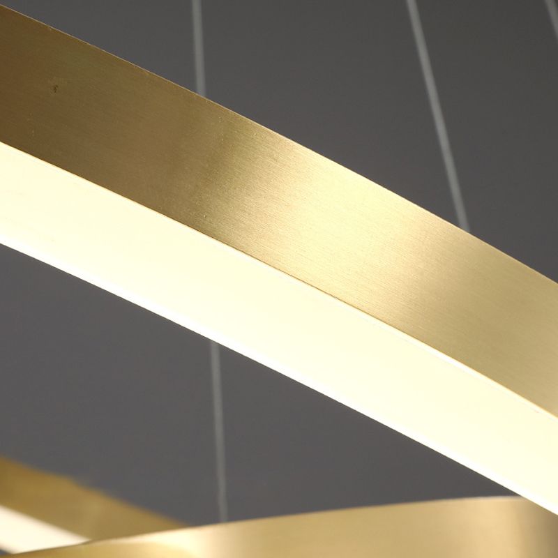 Eigentijdse lichte luxe stijl hangsel kroonluchter licht cirkelvormige kroonluchter voor woonkamer