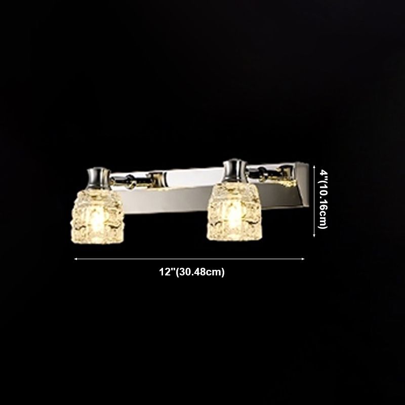 Moderno de maquillaje espejo de maquillaje de baño acero inoxidable acero inoxidable lámpara de espejo simple