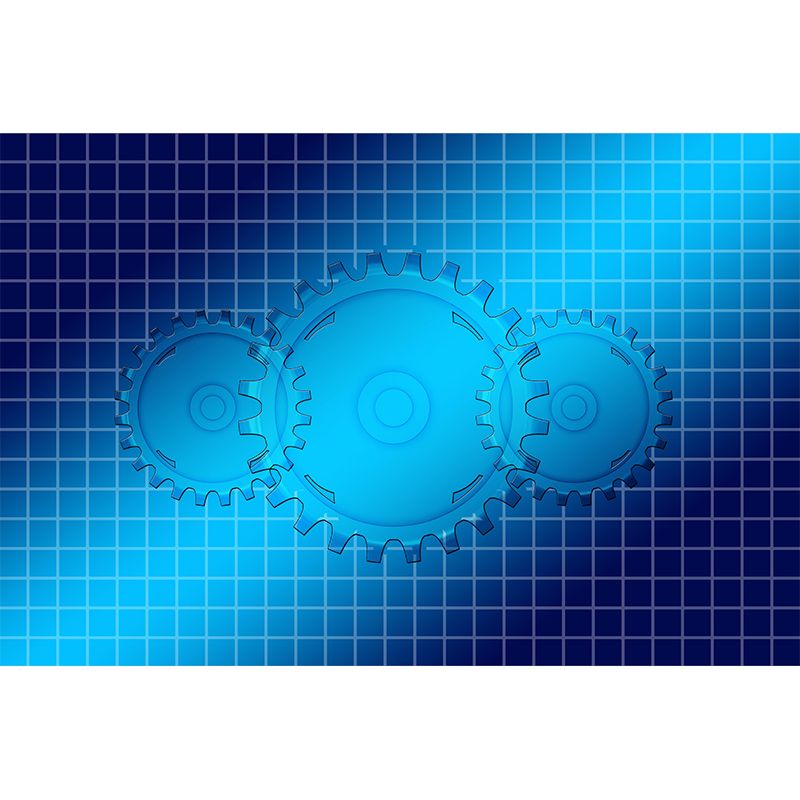 Industrial Gear Mural Wallpaper Mildew Resistant Wall Covering for Wall Decor