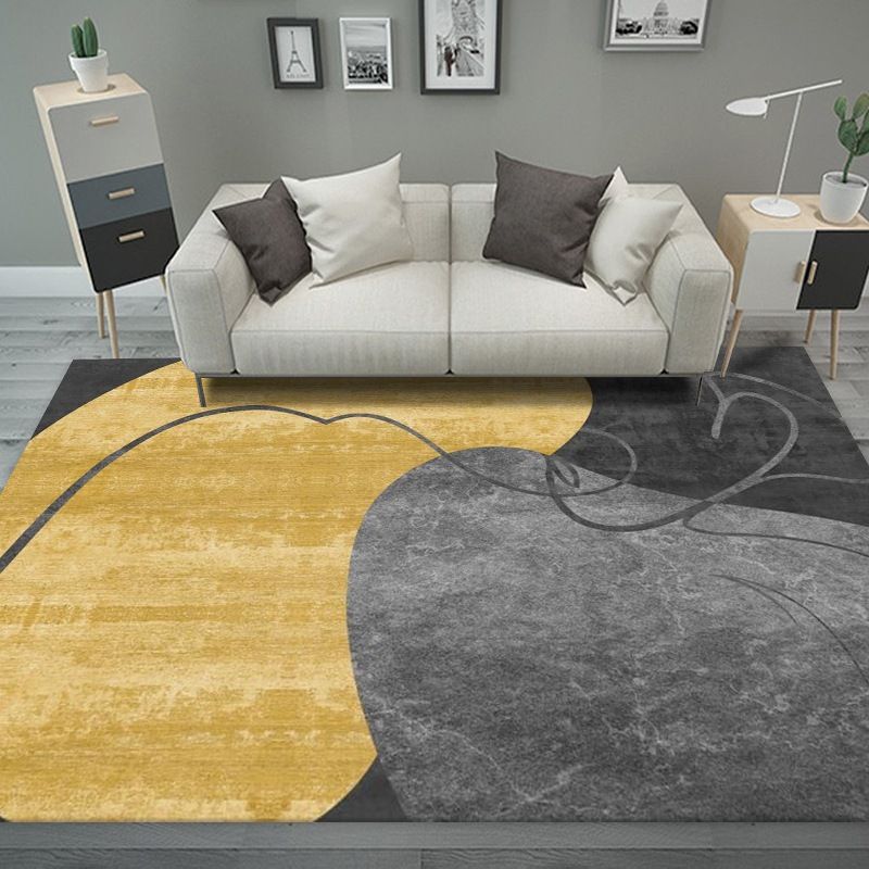 Contemporary Style Rectangle Shape Rug Stain Resistant Rug for Home Decor