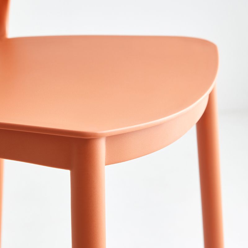 29-inch Modern Counter Bar Stool Armed Plastic Indoor Bar Stool with Footrest