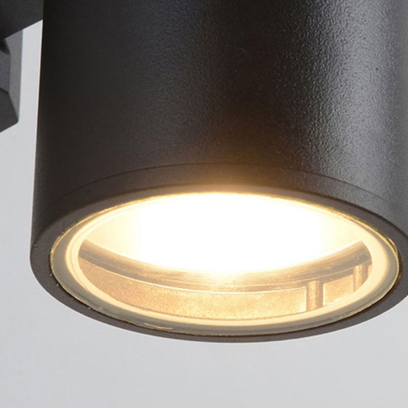 Modernism Wall Sconce Cylinder Outdoor Sconce Light Fixture for Courtyard
