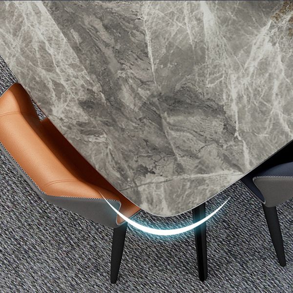 Industrial Style Dining Site Table Rectangle Stone Furniture with 4 Legs