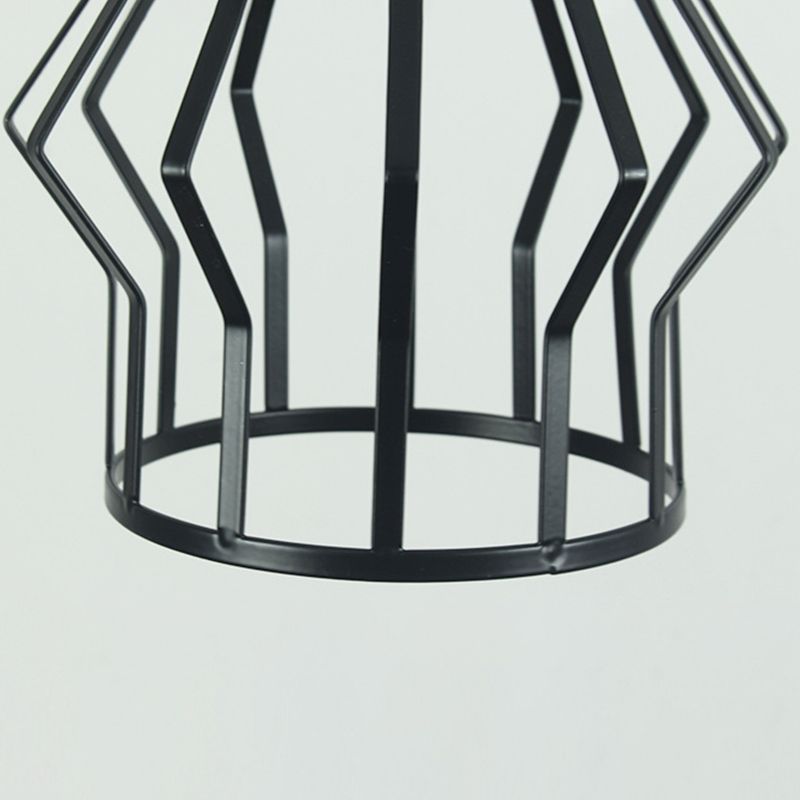 Iron Wire Cage Pendant Lighting Industrial 1-Light Hanging Lamp Fixture for Bar