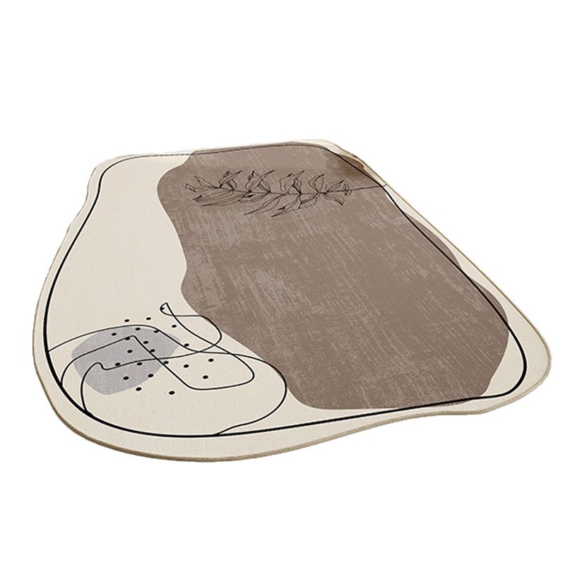 Fancy Modern Rug Color-Blocked Polyester Area Tapijt Non-Slip Backing Rug voor woonkamer