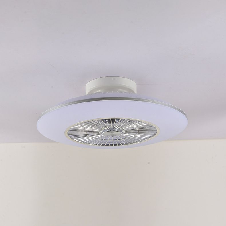 Acryl weiße LED -Deckenelement in der modernen Einfachheit Eisenkreisende Deckenventilator für Schlafzimmer