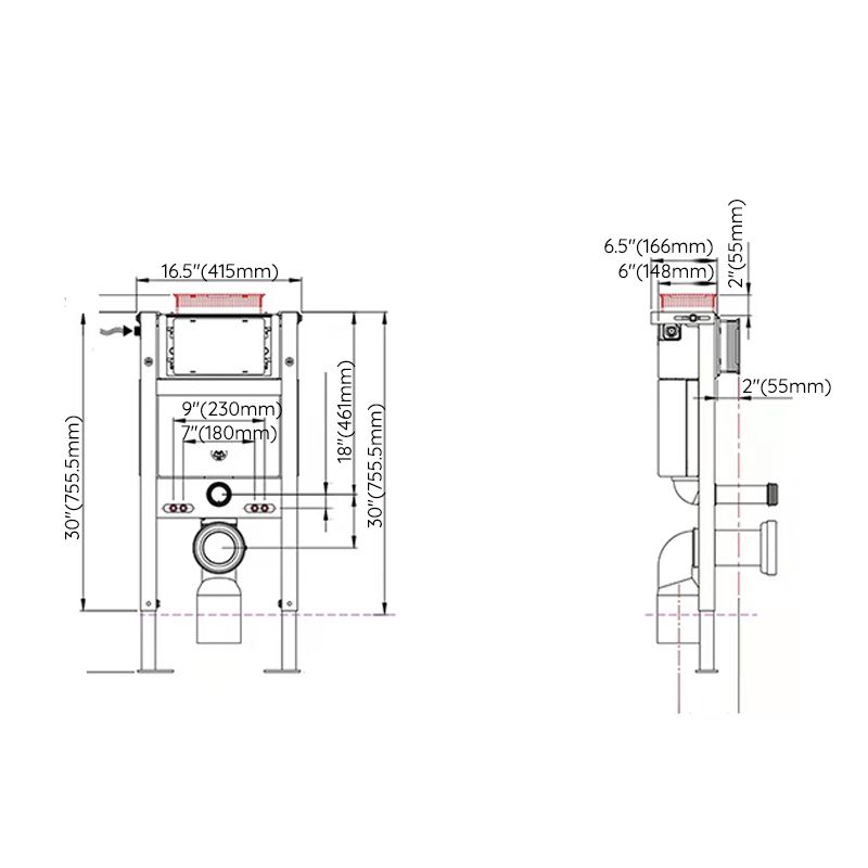 Modern Wall Mount Flush Toilet One Piece Toilet Single Flush Toilet
