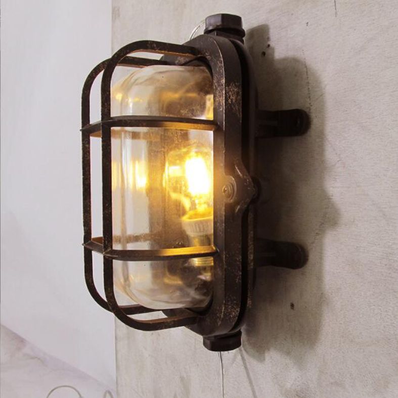 Schattiertes Restaurant Wandleuchte leichte Vintage Style Glass Metallic Wandbeleuchtung