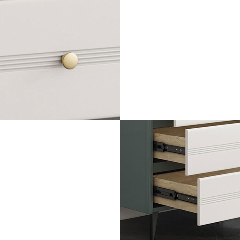 Modern Marble Double Dresser Horizontal Storage Chest for Bedroom
