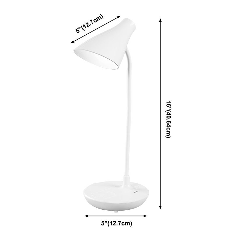 Modern Cone Table Lamp Plastic 1 Light Night Table Lamps in Multi-Colored