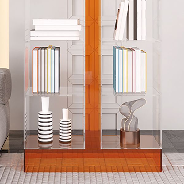 Modern Style Open Back Bookshelf Acrylic Bookcase for Study Room