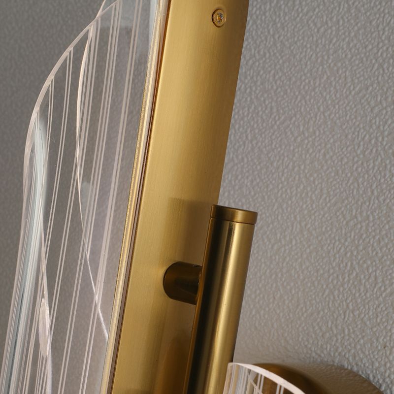 Geometric Wall Sconce Modern Wall Lights Metal 1 Light Sconce Light in Gold Finish