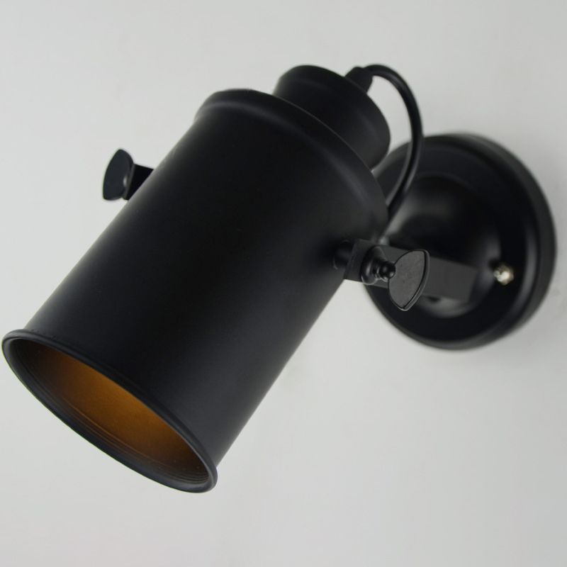 Luces de apliques de pared armada de estilo industrial estadounidense 1 apliques de metal ligero