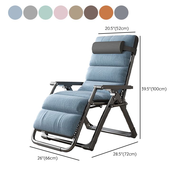 Metal Recliner Chair with Arm Contemporary foldable Chair for Bedroom