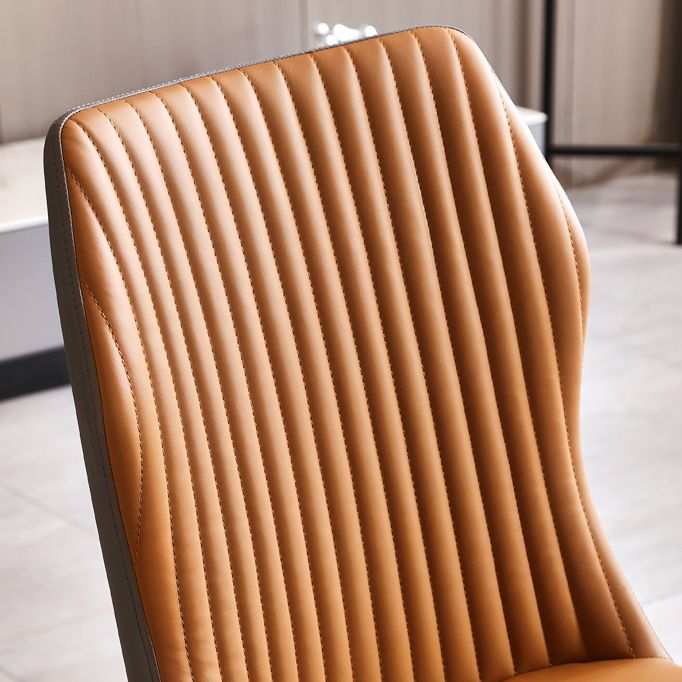 Scandinavian Style Upholstered Armless Dining Chairs Wingback Side Chair for Home