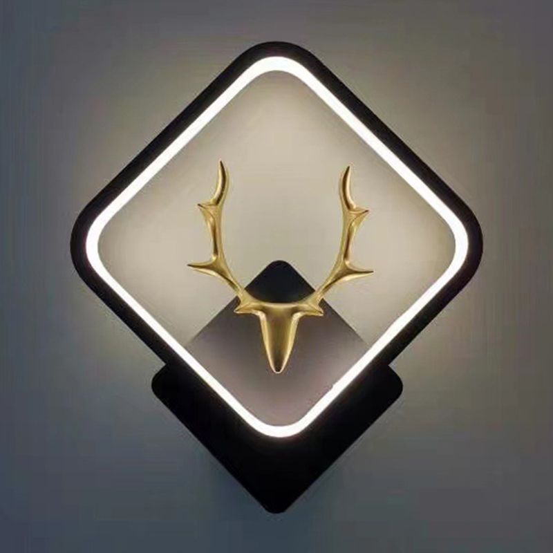 Contemporary Style Geometric Wall Mounted Lamps Metal 1 Light Wall Sconces