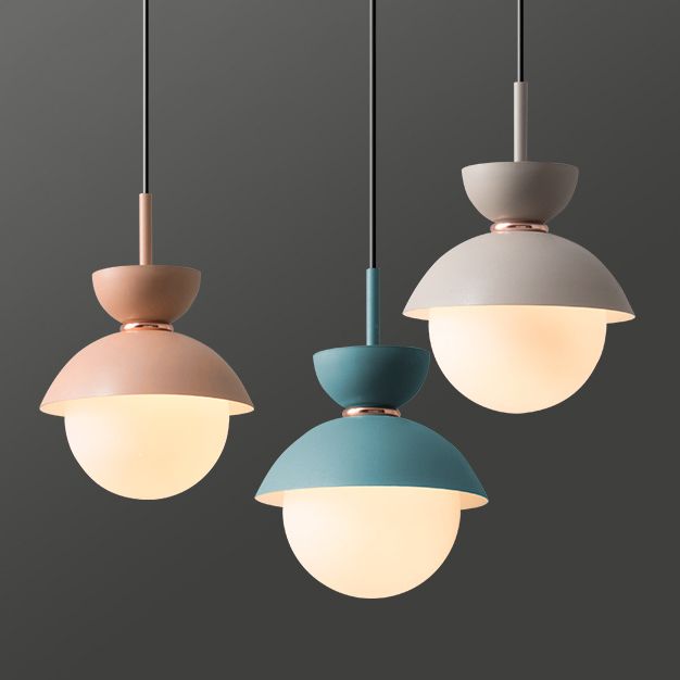 Nordic Macaron Pendant Light Modern Simple Style Hanging Lamp For Bedroom Dining Room