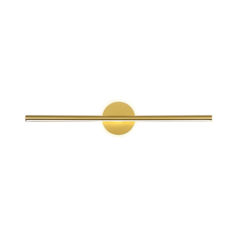 Metall linear und runde Eitelkeitswandlicht Minimalismus LED -Wandleuchte in Gold, 16 "/23,5" /31,5 "breit